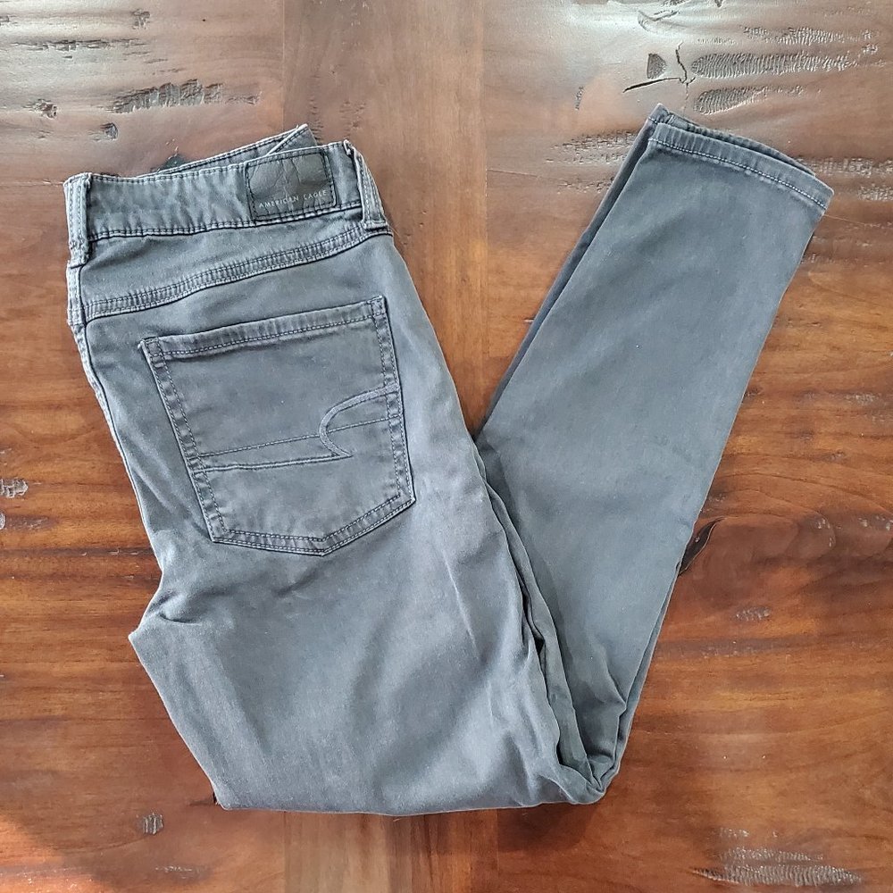 American Eagle Grey Tie Jegging - XShort